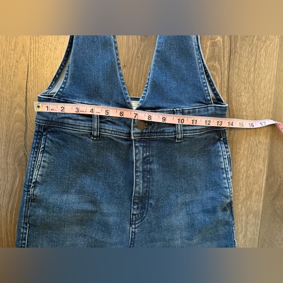 Free People A-Line Medium Wash Overalls Size 0 - Picture 10 of 13